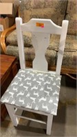 White chair padded seat