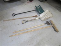 Shovels, Scrapers, Broom