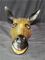 Hand-carved wood zebra mask, Kenya