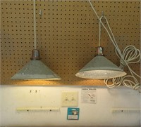 Industrial Hanging Light Fixtures - D 12" -2 Items