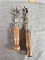 VINTAGE WOOD HANDLE CAN OPENERS