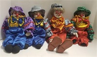 Sitting Porcelain Clown Doll, 8"T *bidder buying