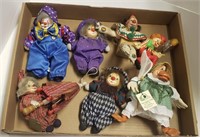 Flat of Various Small Clown Toys & Goose Toy