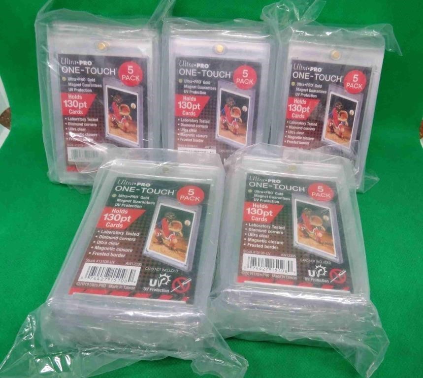 5x Packs Of 5 Ultra Pro One-Touch 130Pt Cases NEW