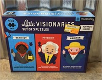 4 Boxes Little Visionaries Set of 3 100pc Puzzles