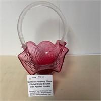Quilted Cranberry Bridal Basket