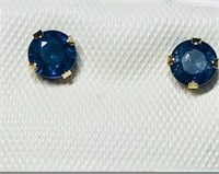 10K Gold Sapphire Earrings