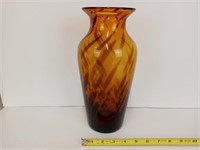 Vintage Brown Swirl Vase