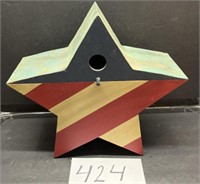 American flag star bird house