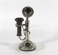 Northern Electric Nickel-Plated Candlestick Phone