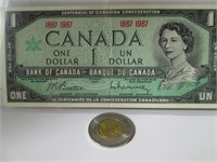 Vintage 1867-1967  Dollar Canada sans numéro de