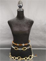Gold Toned, Silver and Gold Toned Belts