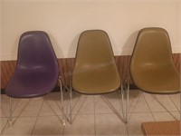 Bucket Chairs - 1 purple 2 Tan