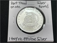 Don't Tread on Me Silver Round