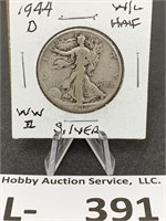 Silver Walking Liberty Half Dollar 1944-D