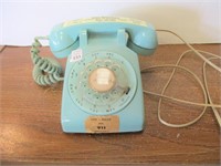 Vintage Blue Analog Telephone