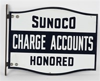 DSP SUNOCO CHARGE ACCOUNTS PORCELAIN SIGN