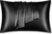 Black Silk Pillow Case  100% Mulberry  1PC