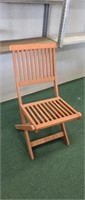 Teak wood outdoor patio folding chair