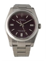 Rolex Oyster Perpetual Red Grape Dial Men's 36mm