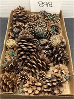 Mixed lot pinecone ornaments