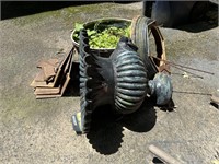 Antique Cast iron planter will need repair