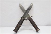 US Navy Knife 12”, Blade 7” & A Ka-Bar Knife 12”,