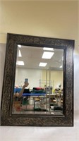 Wooden framed wall mirror
