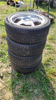 (4) 225/45/17 Tires and Akita Rims