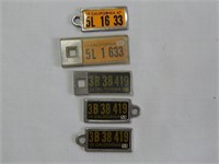 California DAV License Plate Tags 1947 1950 52, 53