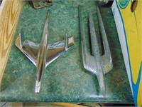 2- Large Vintage Hood Ornaments