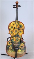 J.R. Hamil Painted Hermann Beyer Cello; Sunflowers