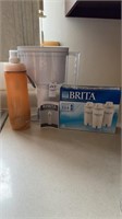 Brita water filter, water bottle and water