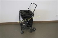 Folding Basket Cart w/ Cloth Liner