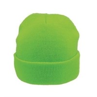 Hi-Vis Green Fleece Lined Acrylic Hat