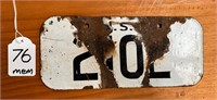 Early NSW number plate