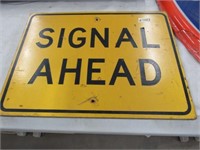 Wood Signal Ahead Sign 24 x 18