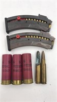 Assorted Ammo & 2 Magazines Lot