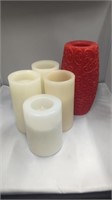 Set of 5 Large Assorted Electric /Battery Candles