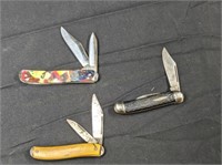 3 Vintage Pocket Knife Group