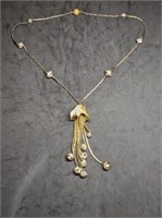 Vintage Large Jellyfish Pendant Necklace
