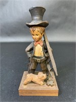 1966 Germany Wood Carved Chimney Sweep Boy