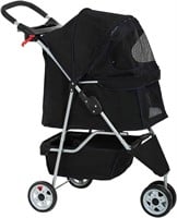 BestPet 3 Wheels Pet Stroller  Black
