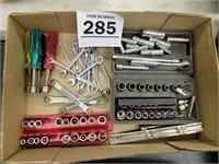 Wrenches, sockets, 1/4" ratchet, mostly Craftsman