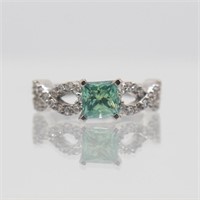 Lab Created Sparkling 2.5 Ct VVS1 Mint Green Diamo