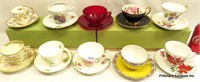 10 Vintage China Cups & Saucers