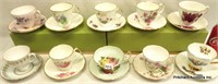 10 Vintage China Cups & Saucers