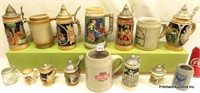 15 Piece Vintage German Stein Collection