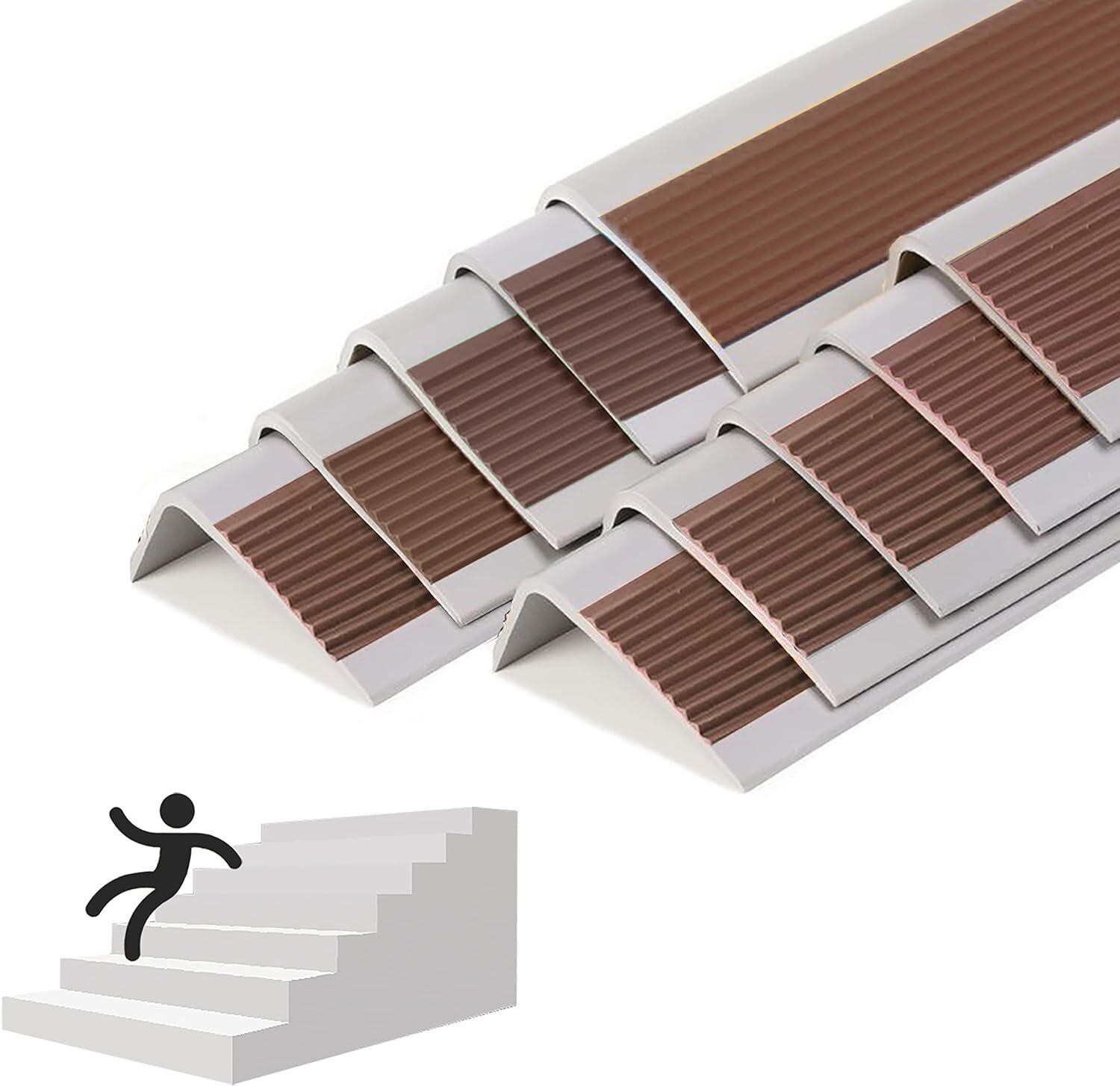 10 Pack Rubber Stair Nosing - 47in  Dark Brown