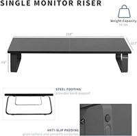 VIVO 24 inch Monitor Stand, Wood & Steel Desktop